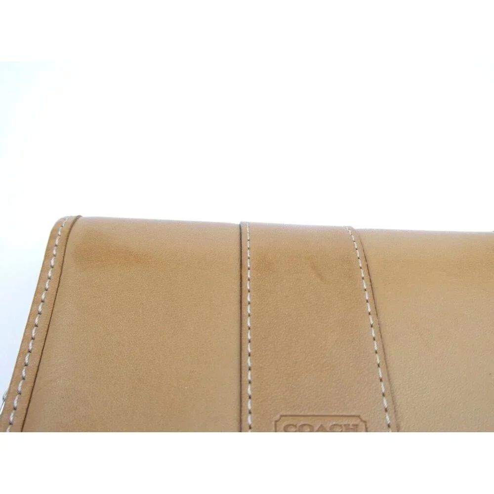 Coach‎ Tan Leather Key Holder Wallet